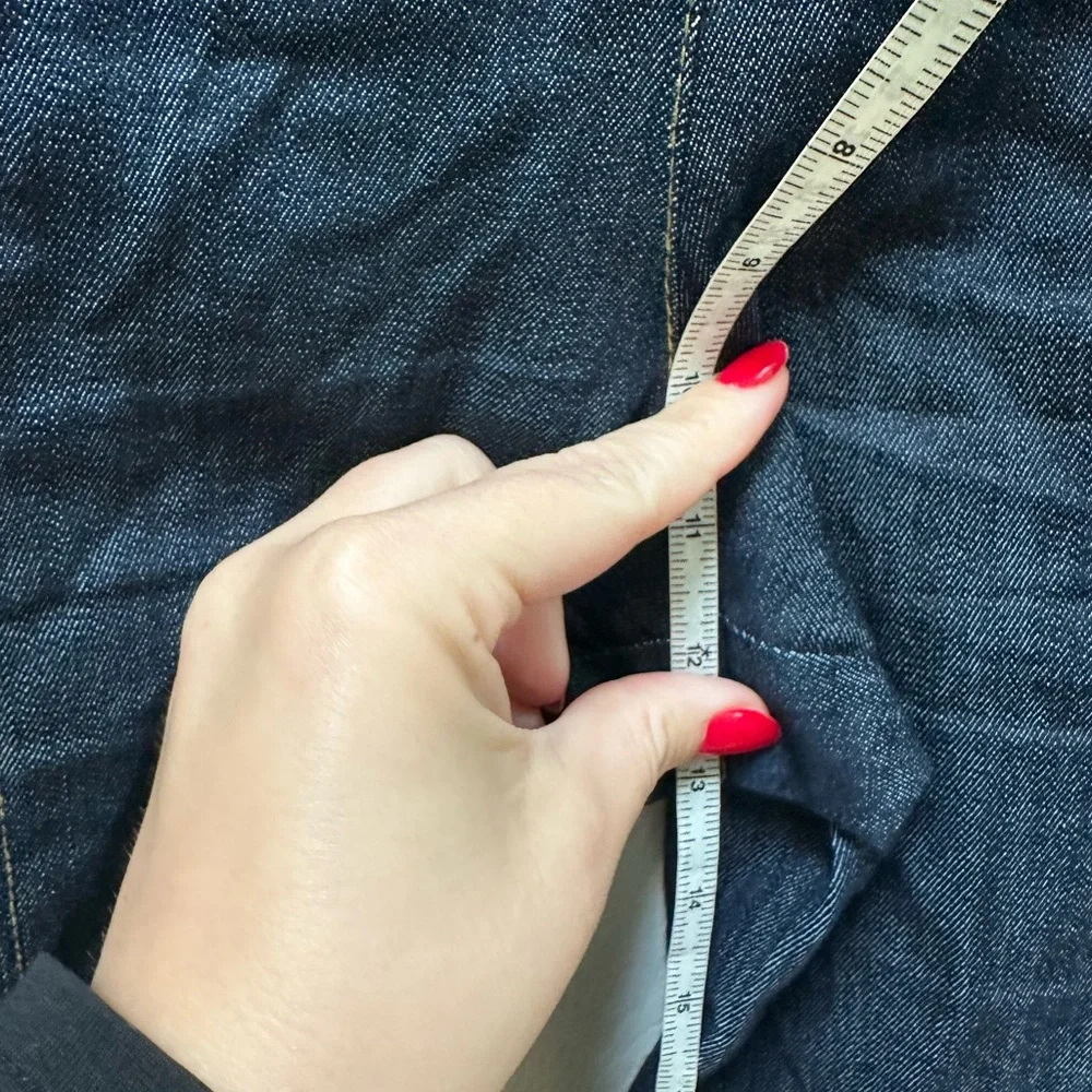 Cinq à Sept Loren Flare Leg Crop Denim Pants dark blue jeans 12 - Picture 7 of 10